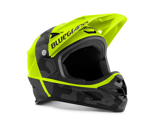 Bluegrass Intox Full Face MTB Helmet - Fluo Yellow/Black Camo