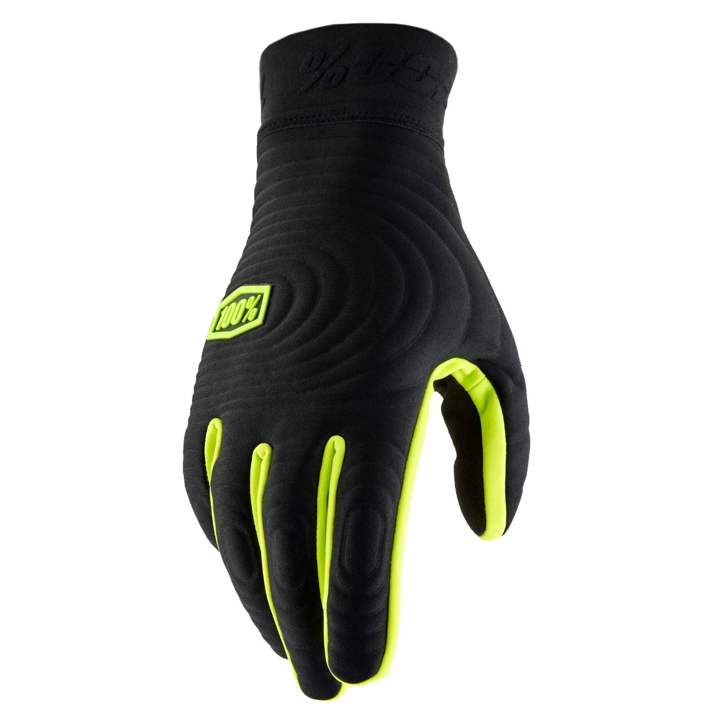 100% Brisker Xtreme Gloves Black / Fluo Yellow