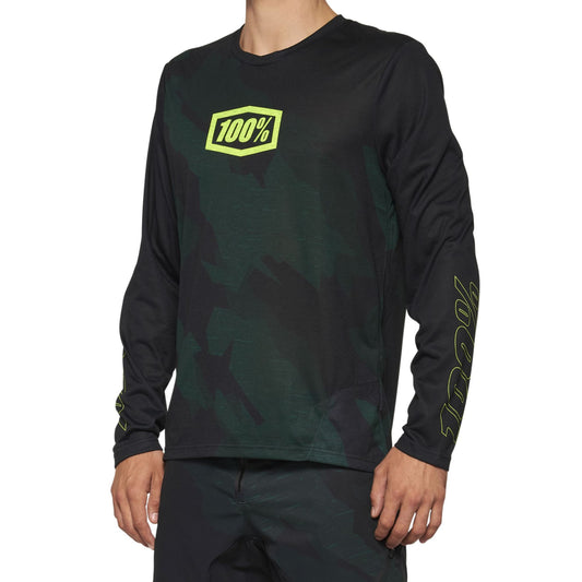 100% Airmatic Long Sleeve Limited Edition Jersey Black Camo