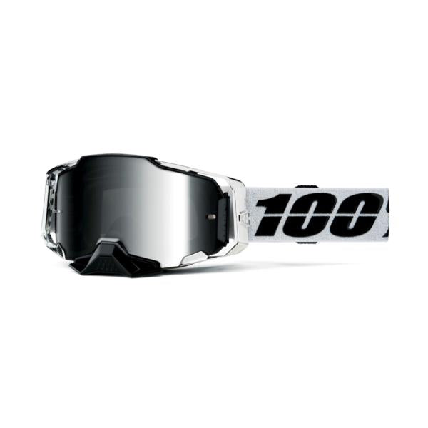100% Armega Goggle Black Essential / Silver Mirror Lens
