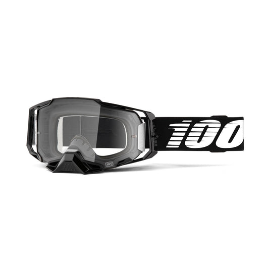 100% Armega Goggles Black Essential / Clear Lens