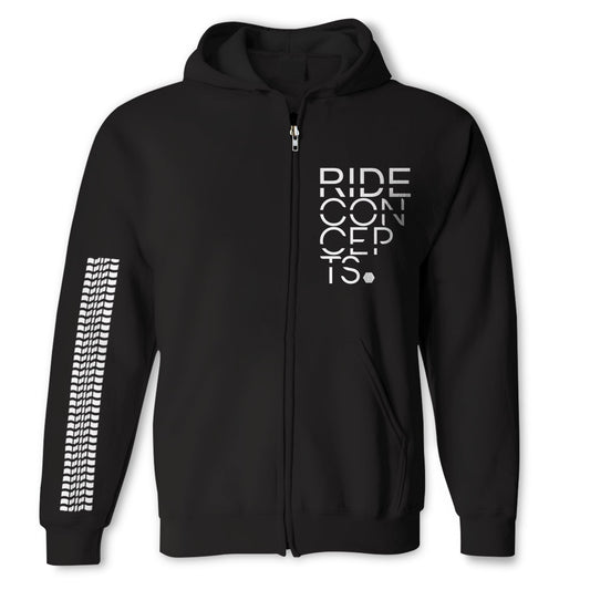 Ride Concepts Stacked Zip Hoodie Black/White