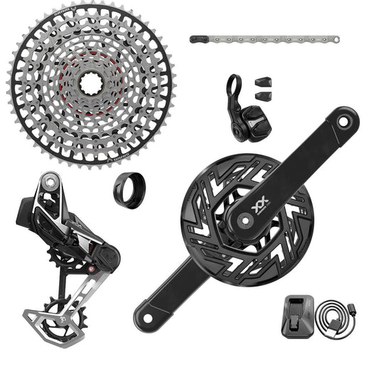 SRAM - XX T-TYPE EAGLE E-MTB 104BCD TRANSMISSION AXS GROUPSET (RD W/BATTERY/CHARGER/CORD, EC POD ULT, CR 104BCD T-TYPE 34T,CLIP-ON GUARD, CN 126L, CS XS-1297 10-52T) � CRANKS NOT INCLUDED